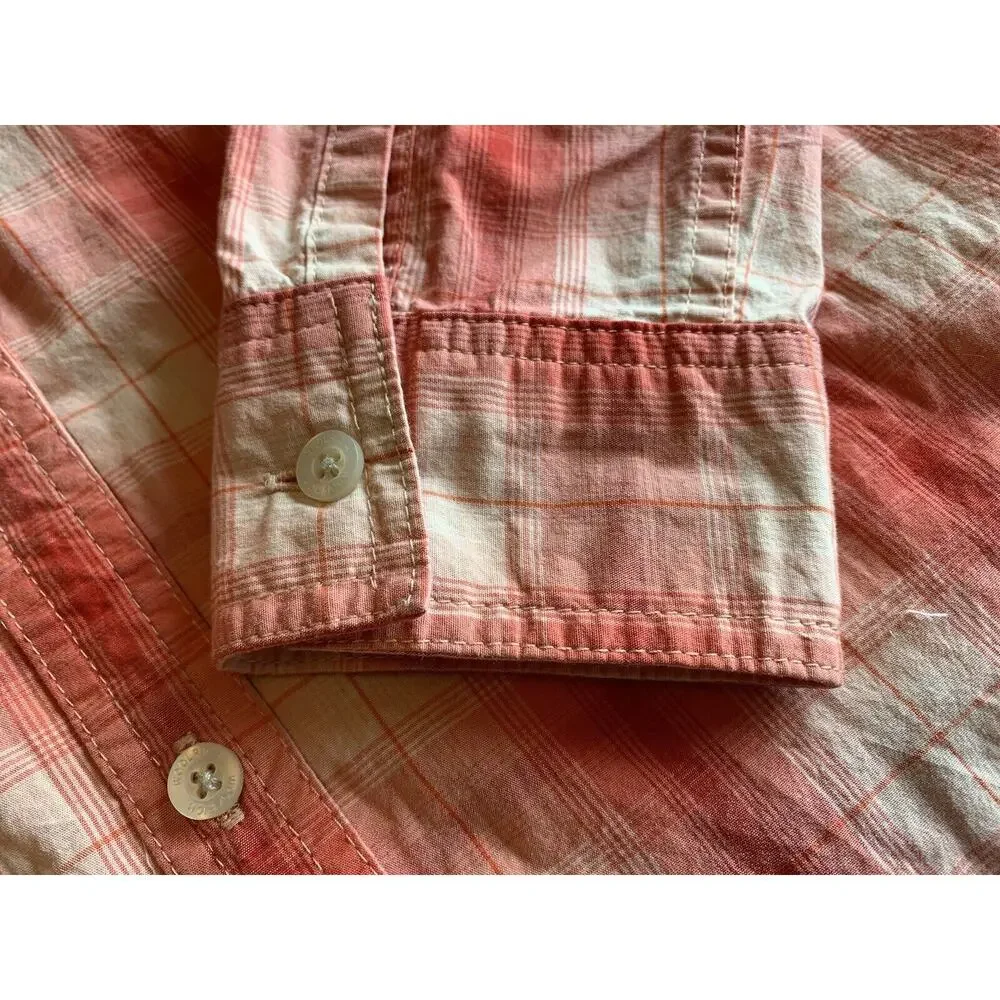 Woolrich Women’s Coral‎ Cream Plaid LS Shirt - Picture 7 of 11